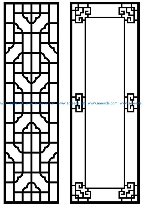 Design pattern panel screen AN00070867 file cdr and dxf free vector download for Laser cut CNC