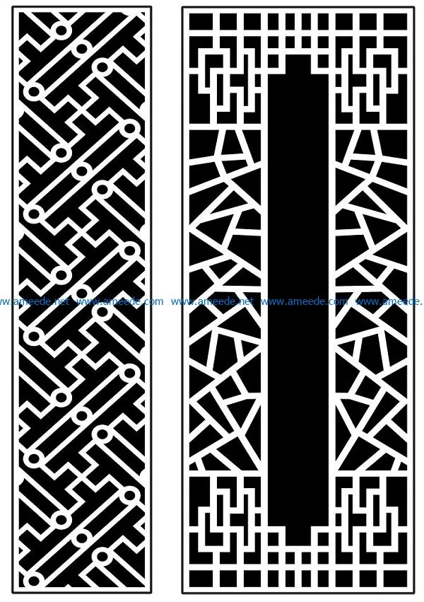 Design pattern panel screen AN00070897 file cdr and dxf free vector download for Laser cut CNC