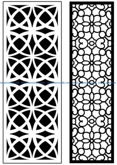 Design pattern panel screen AN00070932 file cdr and dxf free vector download for Laser cut CNC