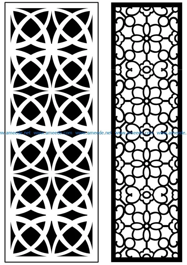 Design pattern panel screen AN00070932 file cdr and dxf free vector download for Laser cut CNC