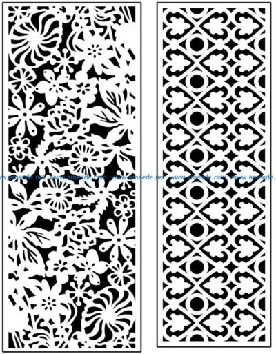 Design pattern panel screen AN00071047 file cdr and dxf free vector download for Laser cut CNC