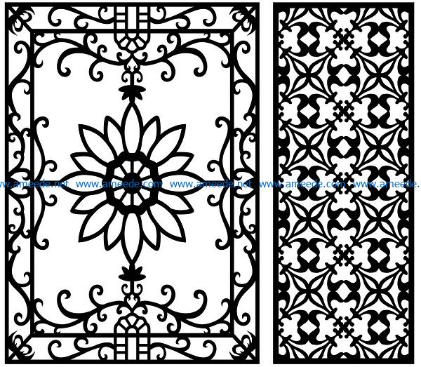 Design pattern panel screen AN00071079 file cdr and dxf free vector download for Laser cut CNC