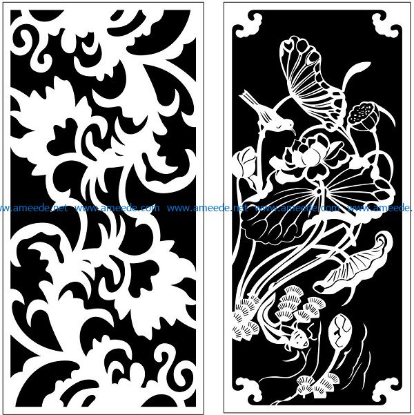 Design pattern panel screen AN00071110 file cdr and dxf free vector download for Laser cut CNC