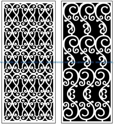 Design pattern panel screen AN00071119 file cdr and dxf free vector download for Laser cut CNC