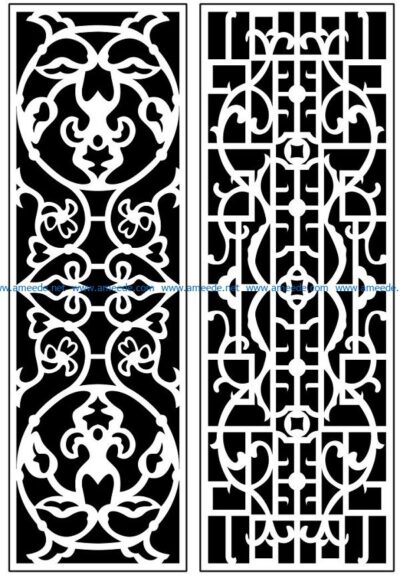 Design pattern panel screen AN00071134 file cdr and dxf free vector download for Laser cut CNC