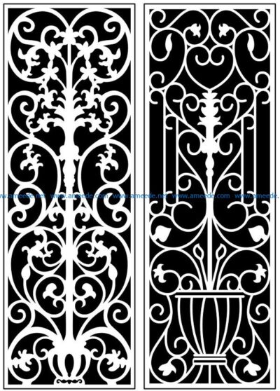Design pattern panel screen AN00071135 file cdr and dxf free vector download for Laser cut CNC