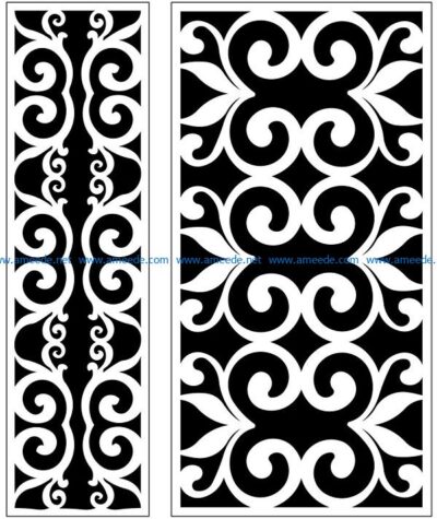 Design pattern panel screen AN00071234 file cdr and dxf free vector download for Laser cut CNC