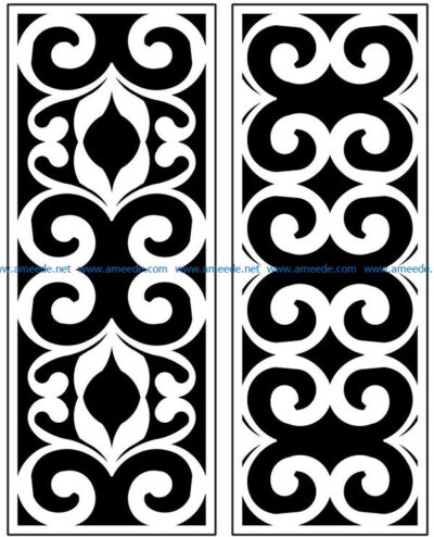 Design pattern panel screen AN00071256 file cdr and dxf free vector download for Laser cut CNC