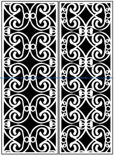 Design pattern panel screen AN00071280 file cdr and dxf free vector download for Laser cut CNC