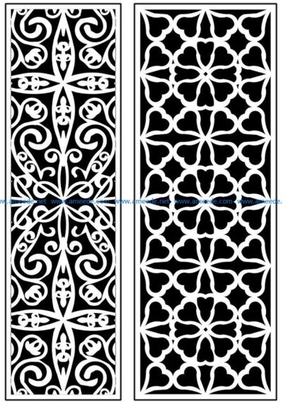 Design pattern panel screen AN00071284 file cdr and dxf free vector download for Laser cut CNC