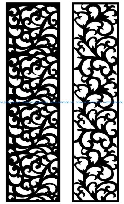 Design pattern panel screen AN00071287 file cdr and dxf free vector download for Laser cut CNC
