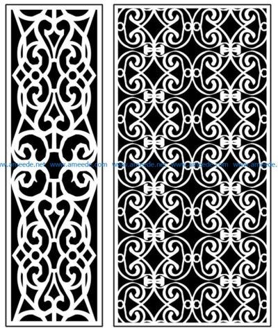 Design pattern panel screen AN00071294 file cdr and dxf free vector download for Laser cut CNC