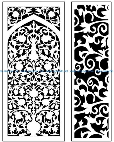 Design pattern panel screen AN00071306 file cdr and dxf free vector download for Laser cut CNC