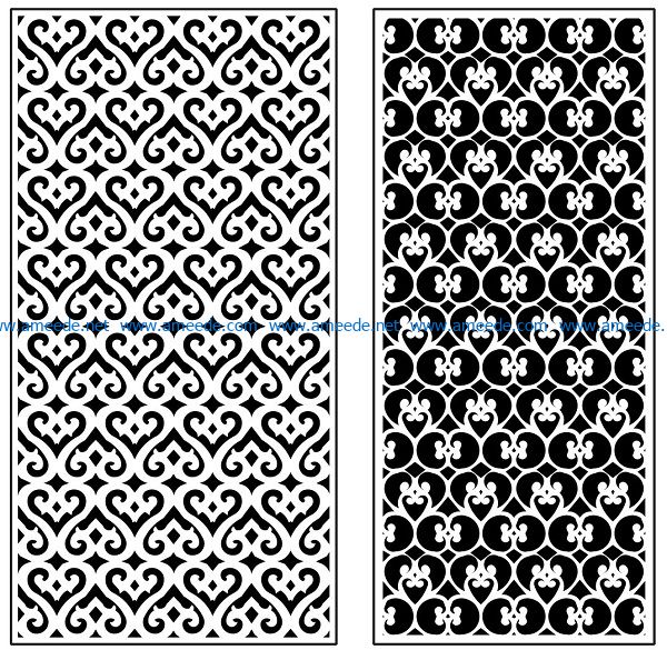 Design pattern panel screen AN00071338 file cdr and dxf free vector download for Laser cut CNC