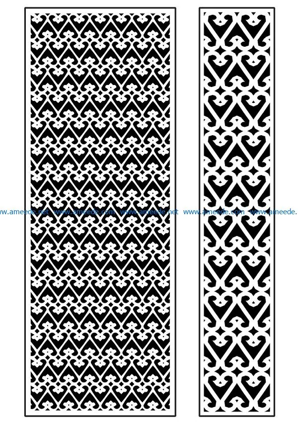 Design pattern panel screen AN00071339 file cdr and dxf free vector download for Laser cut CNC