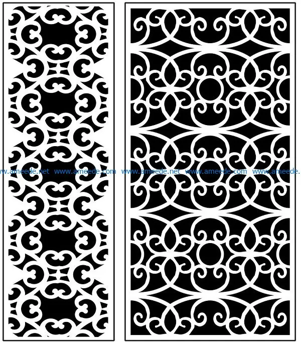 Design pattern panel screen AN00071341 file cdr and dxf free vector download for Laser cut CNC