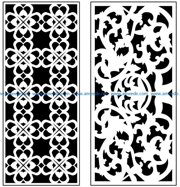 Design pattern panel screen AN00071346 file cdr and dxf free vector download for Laser cut CNC