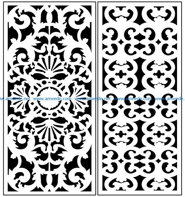 Design pattern panel screen AN00071348 file cdr and dxf free vector download for Laser cut CNC