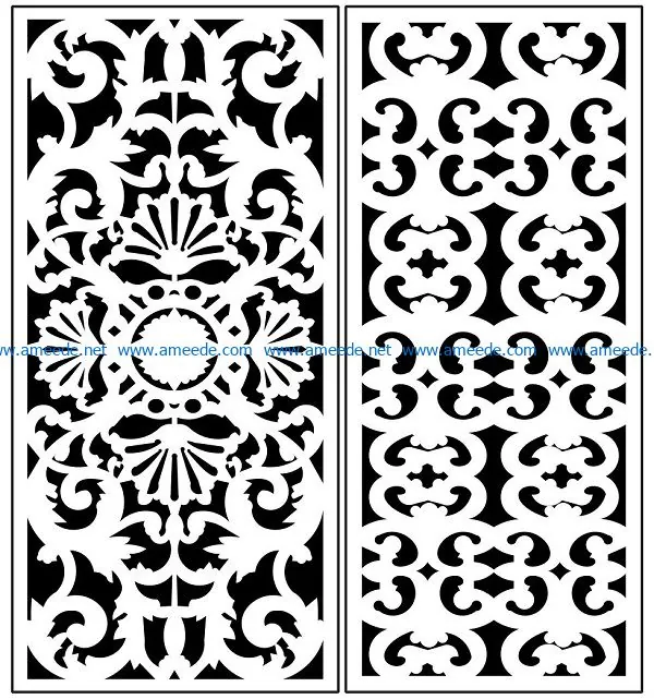 Design pattern panel screen AN00071348 file cdr and dxf free vector download for Laser cut CNC