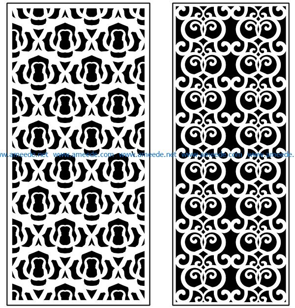 Design pattern panel screen AN00071356 file cdr and dxf free vector download for Laser cut CNC