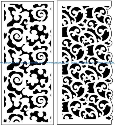 Design pattern panel screen AN00071364 file cdr and dxf free vector download for Laser cut CNC