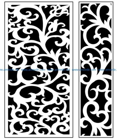 Design pattern panel screen AN00071366 file cdr and dxf free vector download for Laser cut CNC