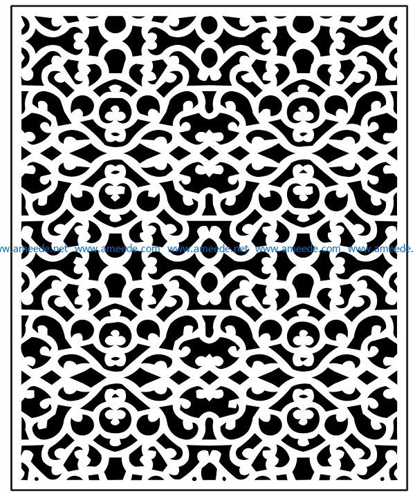 Design pattern panel screen AN00071371 file cdr and dxf free vector ...