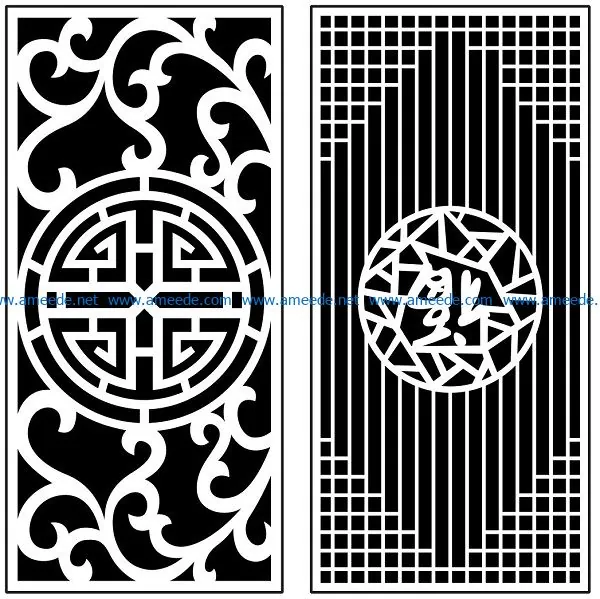 Design pattern panel screen AN00071384 file cdr and dxf free vector download for Laser cut CNC