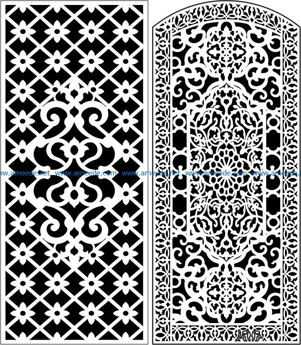 Design pattern panel screen E0008331 file cdr and dxf free vector download for Laser cut CNC