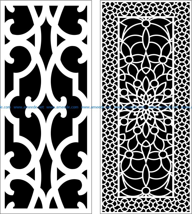 Design pattern panel screen E0008361 file cdr and dxf free vector download for Laser cut CNC