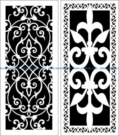 Design pattern panel screen E0008363 file cdr and dxf free vector download for Laser cut CNC