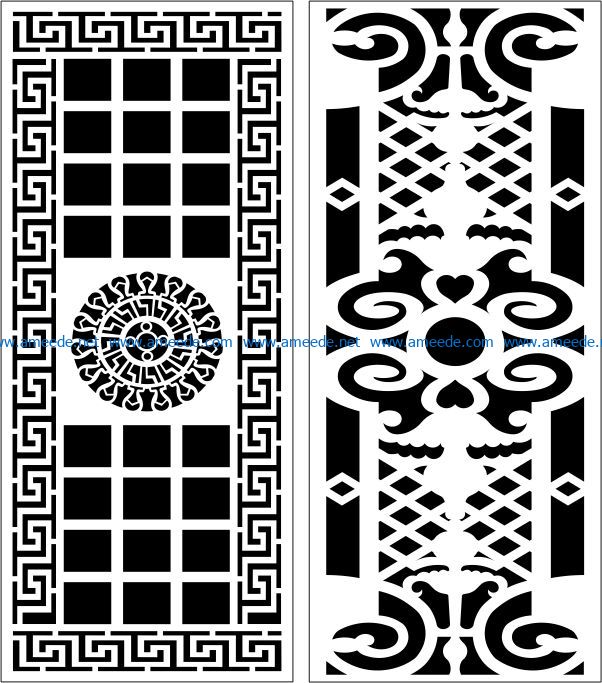 Design pattern panel screen E0008365 file cdr and dxf free vector download for Laser cut CNC