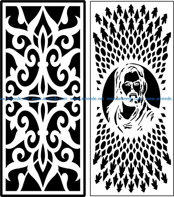 Design pattern panel screen E0008366 file cdr and dxf free vector download for Laser cut CNC