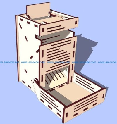 Dice tower file cdr and dxf free vector download for Laser cut