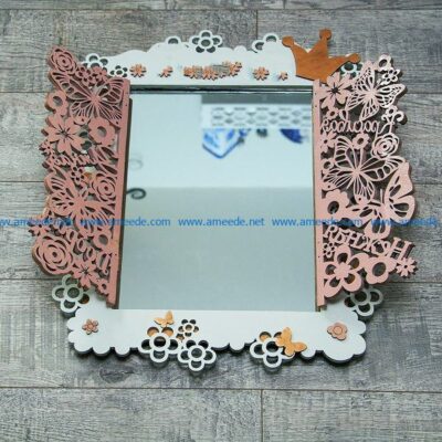 Frame Mirror file cdr and dxf free vector download for Laser cut