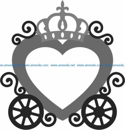 Heart coach file cdr and dxf free vector download for Laser cut