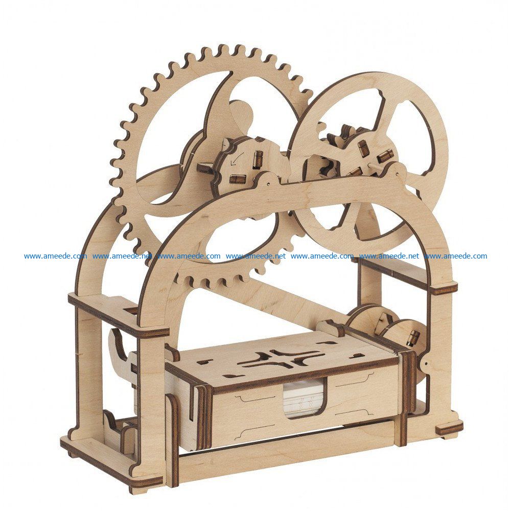 Mechanical card holder file cdr and dxf free vector download for Laser cut