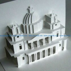 St. Paul’s Cathedral file cdr and dxf free vector download for Laser cut