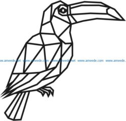 Toucan polygon panel file cdr and dxf free vector download for Laser cut Plasma