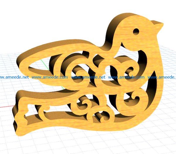 Wooden bird file cdr and dxf free vector download for Laser cut – Free ...