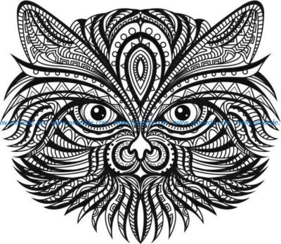 ethnic cat file cdr and dxf free vector download for Laser cut