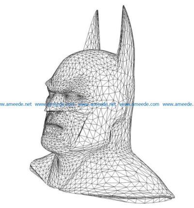 3D illusion led lamp bat man free vector download for laser engraving machines