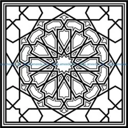 Arabesque to Cut file cdr and dxf free vector download for Laser cut