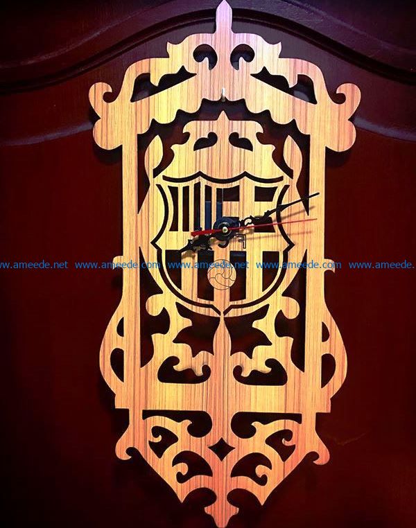 Barcelona clock file cdr and dxf free vector download for Laser cut