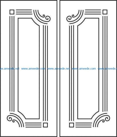 Design pattern door E0008520 file cdr and dxf free vector download for Laser cut CNC