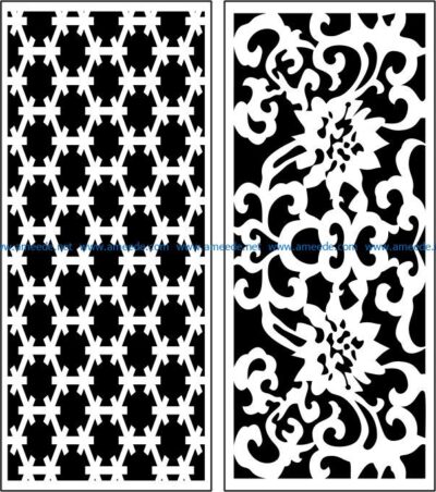 Design pattern panel screen E0008434 file cdr and dxf free vector download for Laser cut CNC