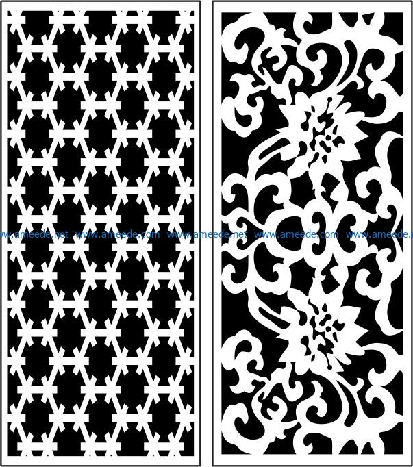 Design pattern panel screen E0008434 file cdr and dxf free vector download for Laser cut CNC