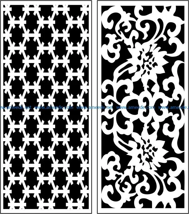 Design pattern panel screen E0008434 file cdr and dxf free vector download for Laser cut CNC