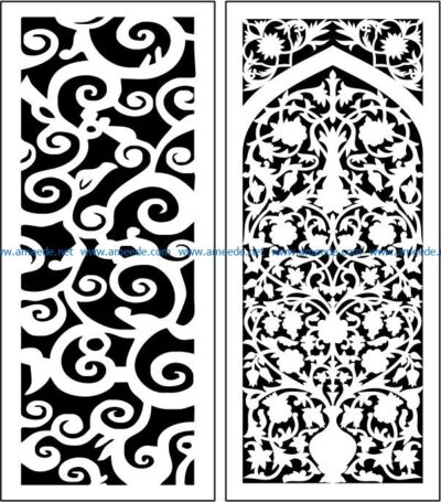 Design pattern panel screen E0008435 file cdr and dxf free vector download for Laser cut CNC