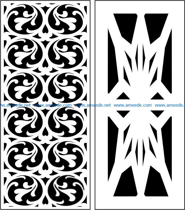 Design pattern panel screen E0008492 file cdr and dxf free vector download for Laser cut CNC